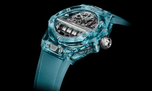 hublot unveils a new interpretation of sapphire