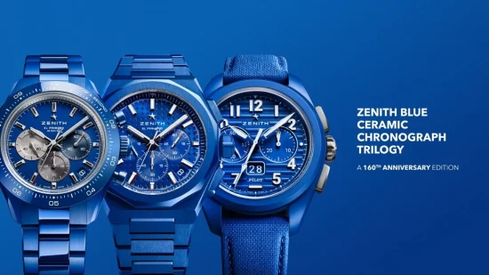 ZENITH BLUE CERAMIC CHRONOGRAPH TRILOGY – 160th ANNIVERSARY EDITION