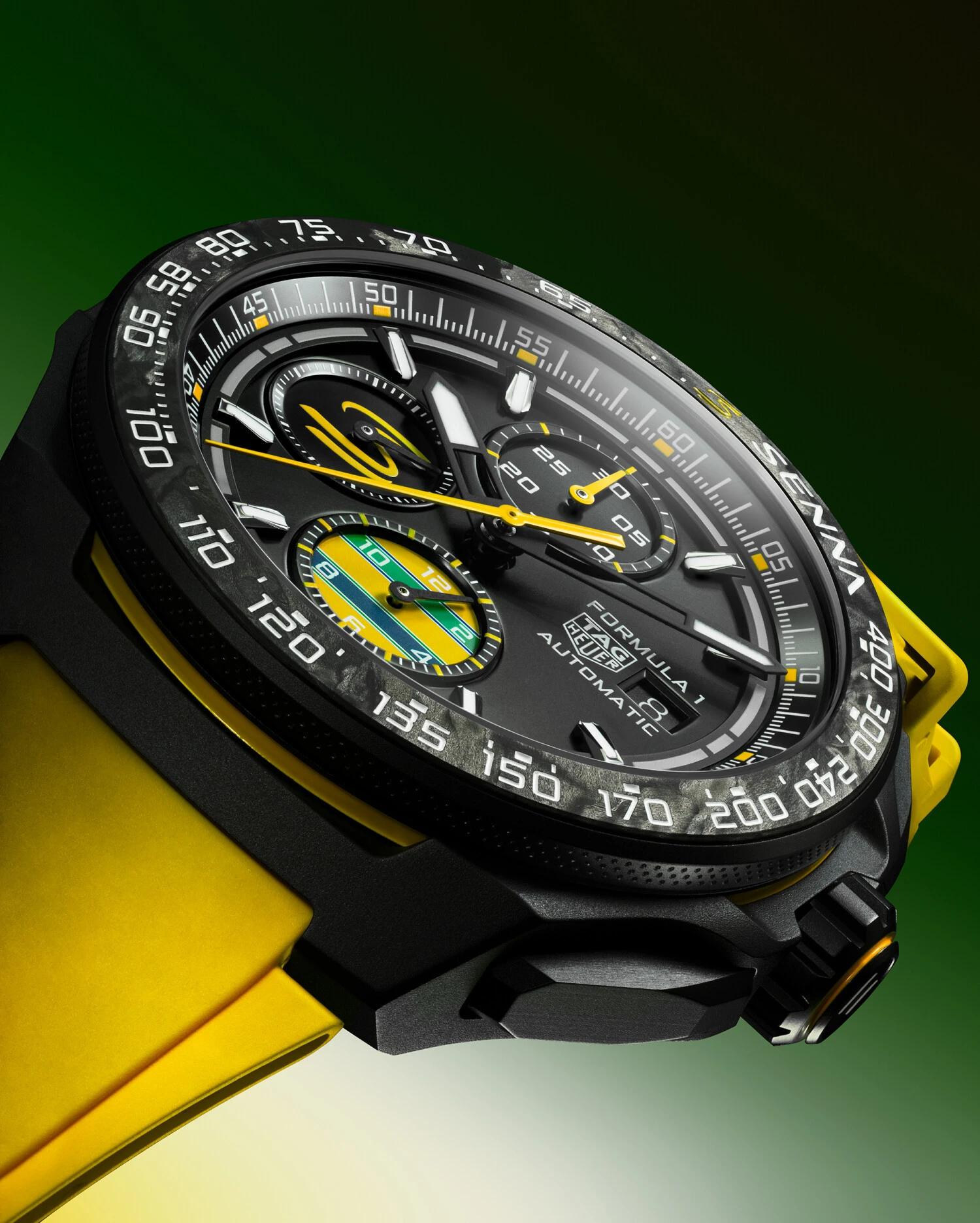 Senna special edition automatic chronograph wrist shot