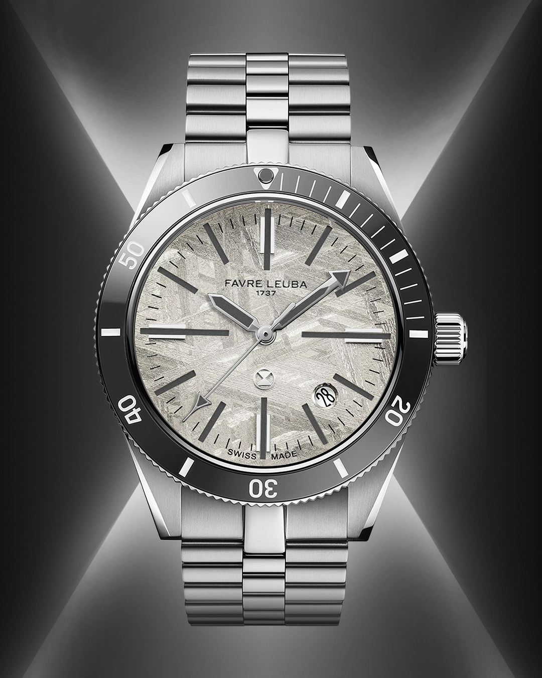 Stainless steel Deep Raider Renaissance timepiece dial