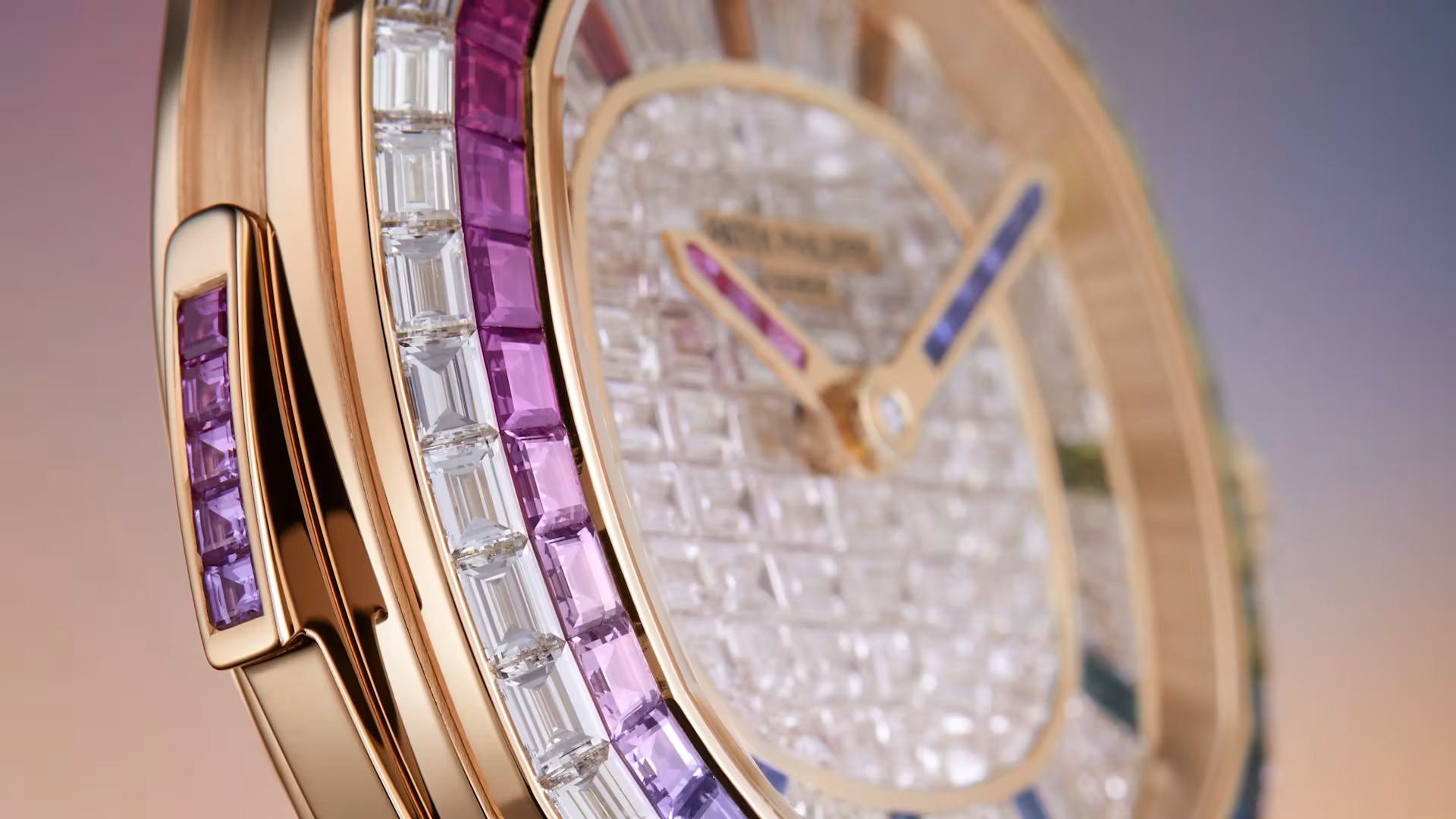 Luxury watch dial close-up