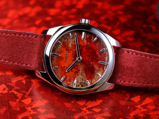 Awake Son Mai Frosted Leaf Royal Red: Vietnamese Lacquer Art Meets Swiss Watchmaking